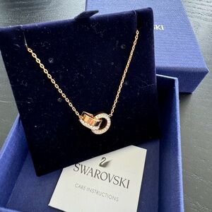 Swarovski rose gold tone Hollow necklace